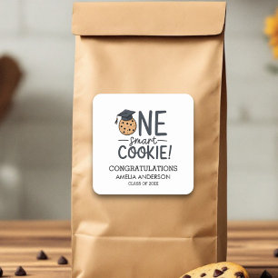 Pegatina Cuadrada Una Graduación de Galletas Inteligentes Clase de G