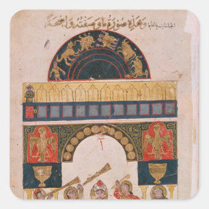 Pegatina Cuadrada Una gráfica astrológica india