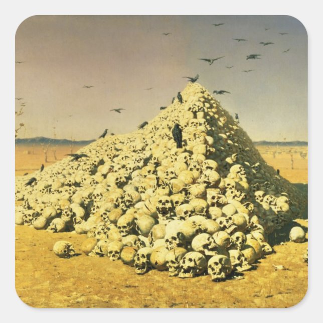 Pegatina Cuadrada Una historia de la guerra de 1871, 1871 (Anverso)