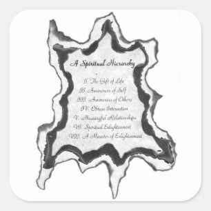 Pegatina Cuadrada Una Jerarquía Espiritual
