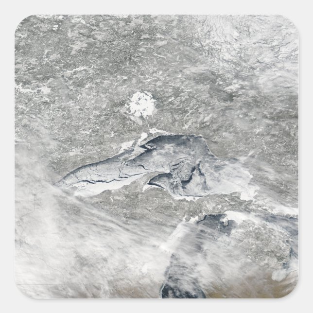 Pegatina Cuadrada Una manta de hielo relativamente rara (Anverso)