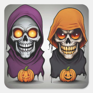 Pegatina Cuadrada Una noche de magia de Halloween