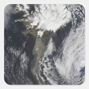 Pegatina Cuadrada Una nube de la ceniza