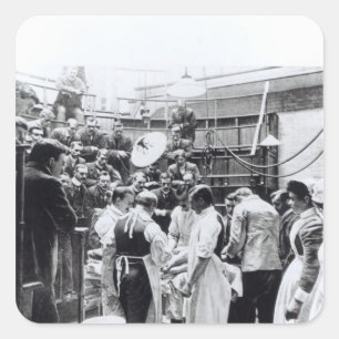 Pegatina Cuadrada Una operación en el hospital Charing Cross