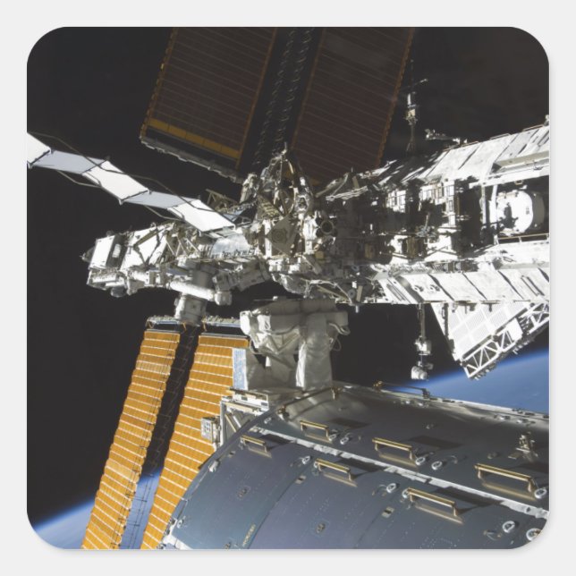 Pegatina Cuadrada Una parte del laboratorio Columbus (Anverso)