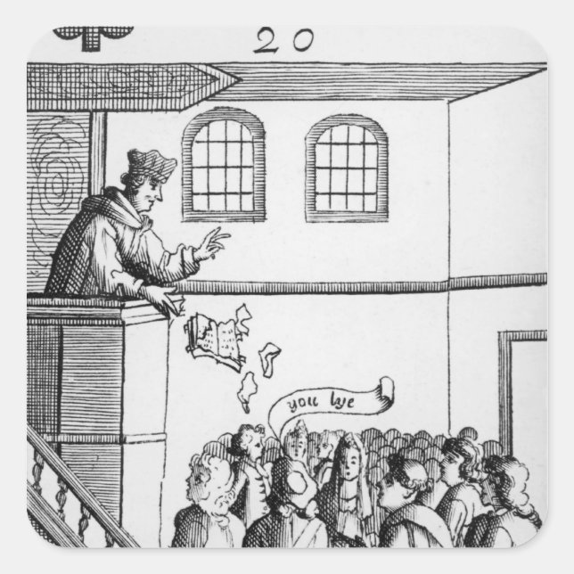 Pegatina Cuadrada Una predicación jesuita contra nuestra Biblia (Anverso)