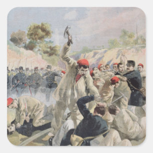 Pegatina Cuadrada Una rebelión de anarquistas franceses en Guyana