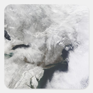 Pegatina Cuadrada Una tormenta severa del invierno