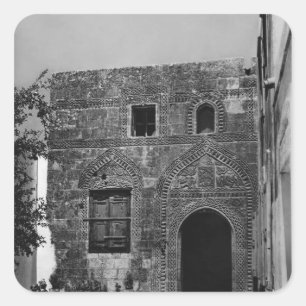 Pegatina Cuadrada Una vieja casa en Lindos, Rodas