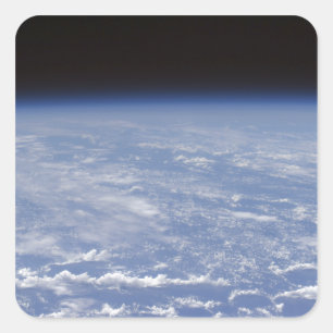 Pegatina Cuadrada Una visión de horizonte oblicua de la atmósfera te
