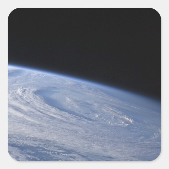 Pegatina Cuadrada Una vista oblicua (Anverso)