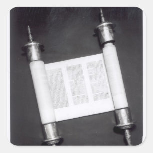 Pegatina Cuadrada Una voluta hebrea