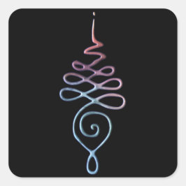 Pegatina Cuadrada Unalome 1