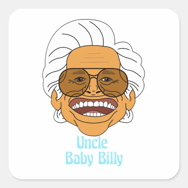 Pegatina Cuadrada Uncle Baby Billy (Anverso)