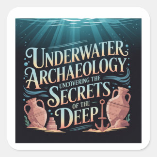 Pegatina Cuadrada underwater archaeology