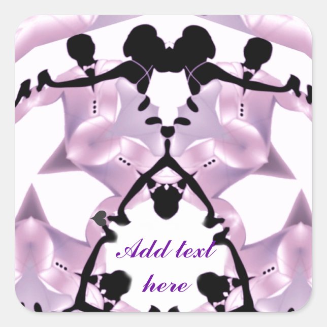 Pegatina Cuadrada Únete a nosotros_ (Anverso)