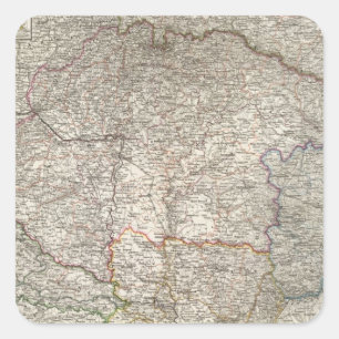 Pegatina Cuadrada Ungarn, Galizien