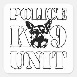 Pegatina Cuadrada Unidad de la policía K-9