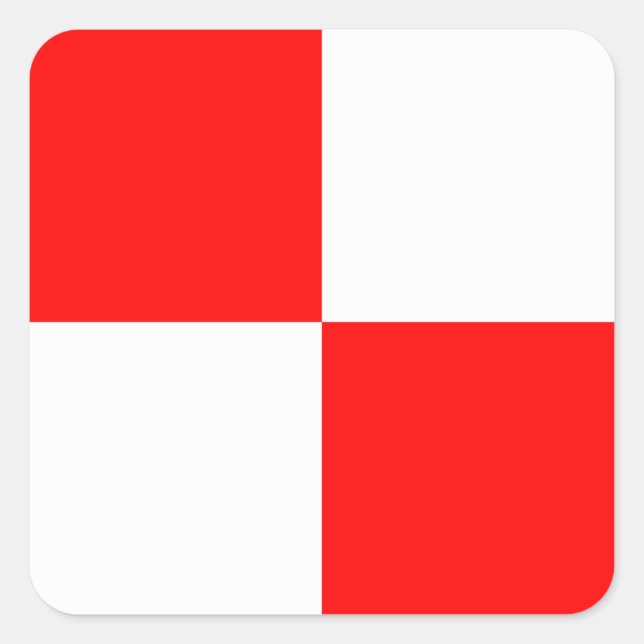 Pegatina Cuadrada Uniforme (Anverso)