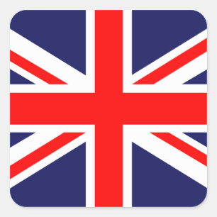 Pegatina Cuadrada Union Jack clásico