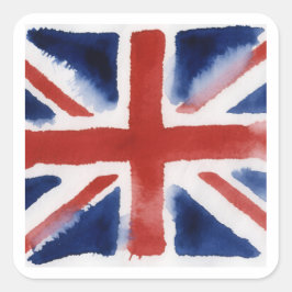 Pegatina Cuadrada Union jack flag sticker