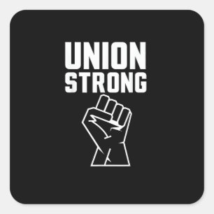 Pegatina Cuadrada Unión Orgullosa Solidaridad Firme Apoyo A Nuestra