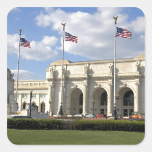 Pegatina Cuadrada Union Station en Washington, D.C.