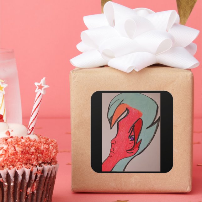 Pegatina Cuadrada Unique Original Character Art Sticker Sheets (Fiesta)