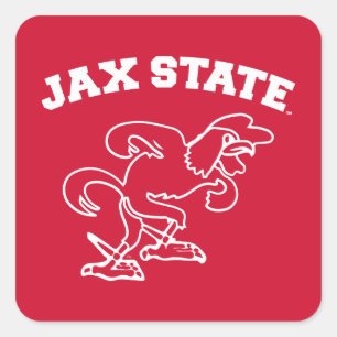 Pegatina Cuadrada Universidad Estatal de Jacksonville JAX State Game