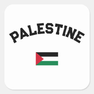 Pegatina Cuadrada Universidad Estatal de Varsity de Palestina