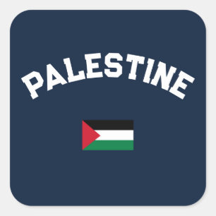 Pegatina Cuadrada Universidad Estatal de Varsity de Palestina