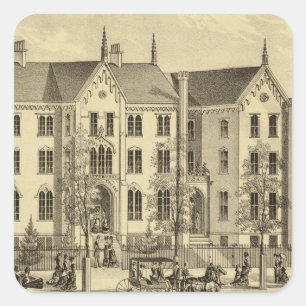 Pegatina Cuadrada Universidad femenina Pittsburgh de Pittsburgh