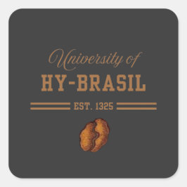 Pegatina Cuadrada University of Hy-Brasil, Est. 1325