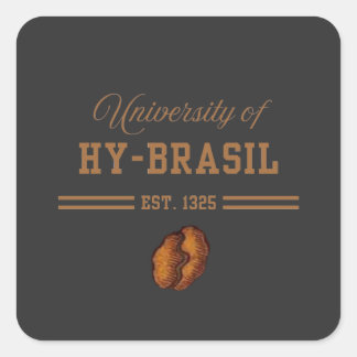 Pegatina Cuadrada University of Hy-Brasil, Est. 1325