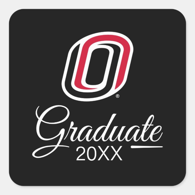Pegatina Cuadrada UNO Mavericks Graduado (Anverso)