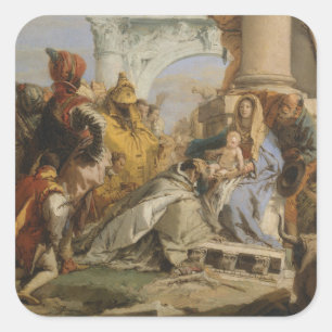 Pegatina Cuadrada Unos de los reyes magos