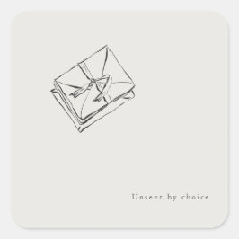 Pegatina Cuadrada Unsent Letters- Regency Correspondence