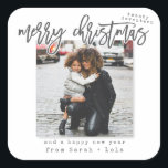 PEGATINA CUADRADA URBANA MODERNA MERRY CHRISTMAS<br><div class="desc">UN DISEÑO LIMPIO Y MODERNO DE NAVIDADES/AÑOS NUEVOS. PARTE DE UNA COLECCIÓN.</div>