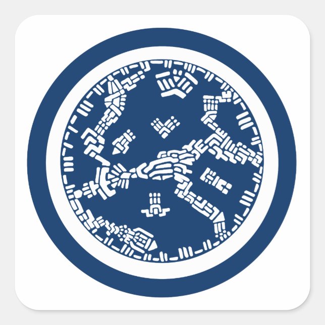 Pegatina Cuadrada Urbanismo (Anverso)