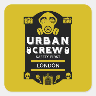 Pegatina Cuadrada Urbex