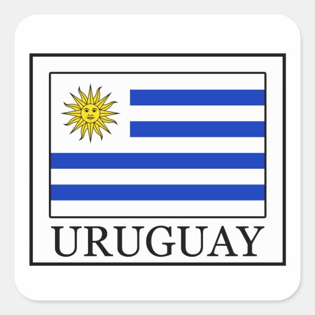 Pegatina Cuadrada Uruguay (Anverso)