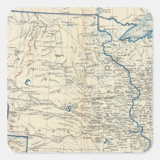 Pegatina Cuadrada USA dic. 1860 (Anverso)