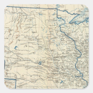 Pegatina Cuadrada USA dic. 1860