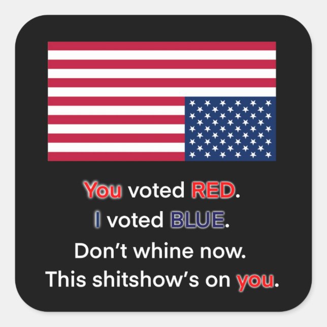 Pegatina Cuadrada USA in Distress (Anverso)