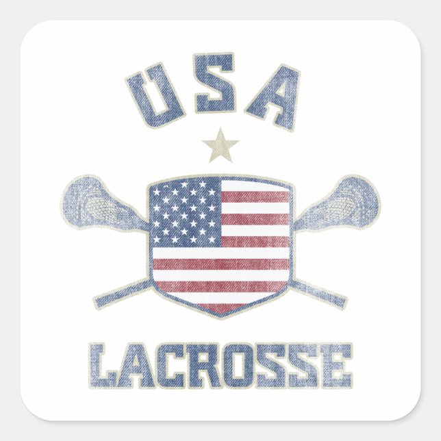 Pegatina Cuadrada USA-Vintage (Anverso)