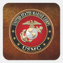 Pegatina Cuadrada USMC EGA [Edición Especial] [3D]