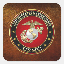 Pegatina Cuadrada USMC EGA [Edición Especial] [3D]