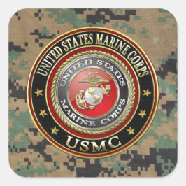 Pegatina Cuadrada USMC Emblem [Edición Especial] [3D]