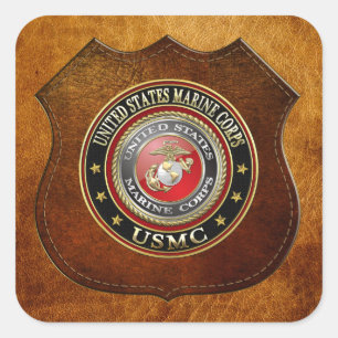 Pegatina Cuadrada USMC Emblem [Edición Especial] [3D]