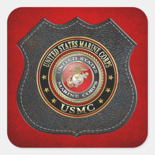 Pegatina Cuadrada USMC Emblem [Edición Especial] [3D]